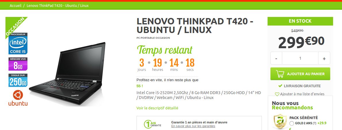 Acheter un ThinkPad T420 en 2017 pour 300€?